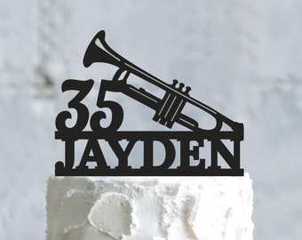 Trumpet Cake Topper Etsy Trumpet Cake Topper Etsy