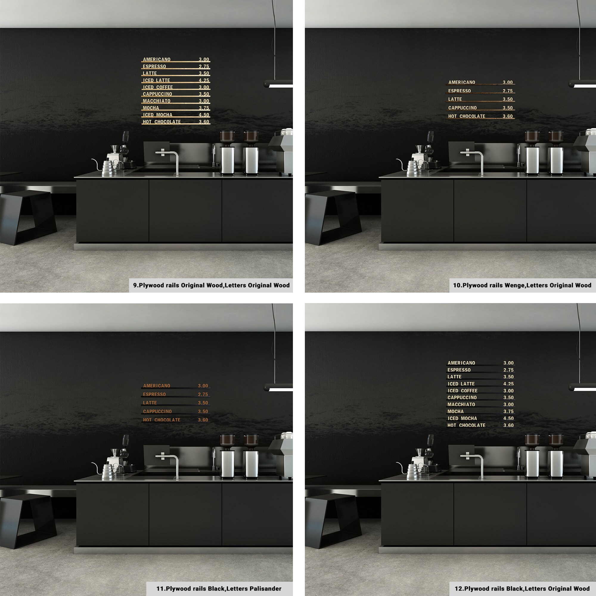 Wall Mounted Menu Boardchangeable Menu Boardmenu Display Etsy UK