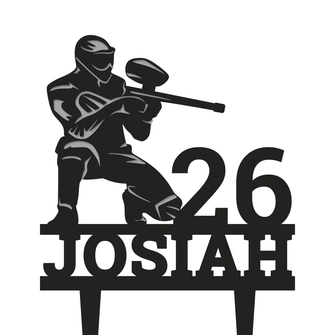 Paintball birthday cake topperPaintball theme happy birthday Etsy