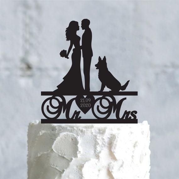 German shepherd cake topper discount