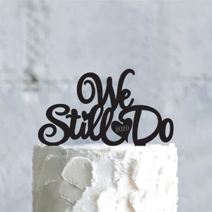 Facciamo ancora cake topper, facciamo ancora cake topper personalizzati per anniversario di rinnovo dei voti, 50° anniversario facciamo ancora cake topper, a844