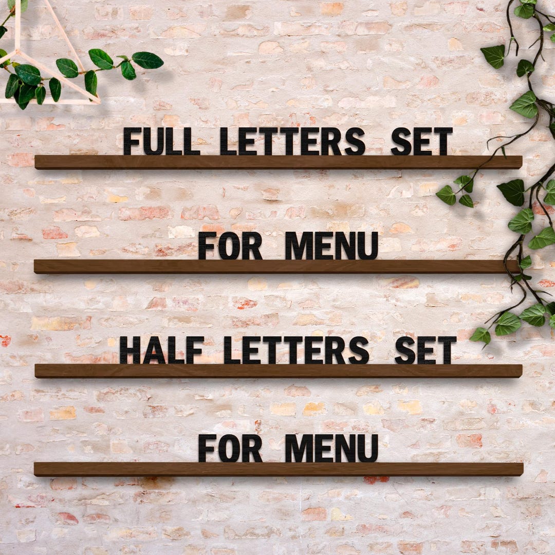 Letters Set for Menu, Changeable Letters for Menu Board, Set of Letters ...
