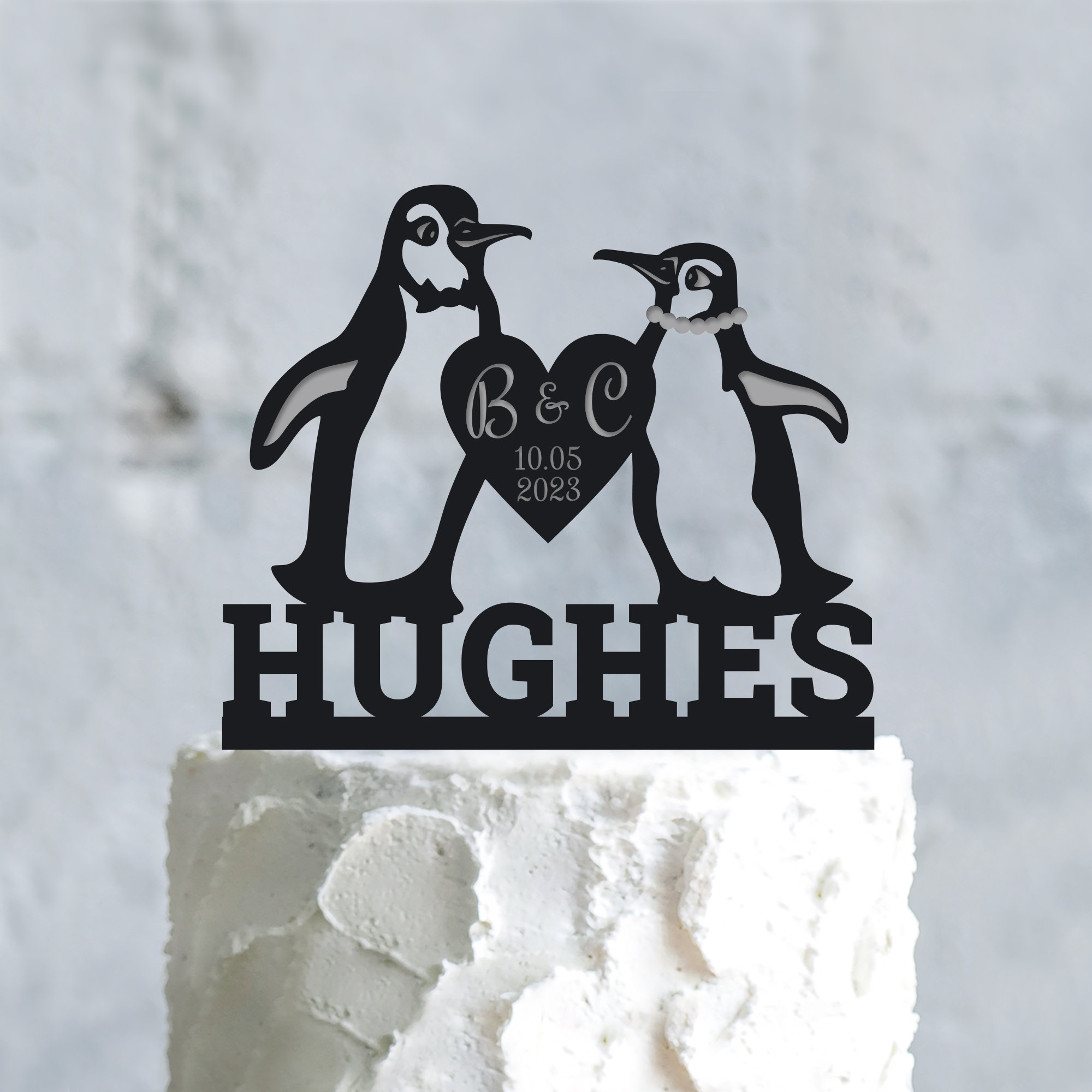 Wee Blue Coo Hochzeitskarte – Pinguine Mit Herz, 17,5 X 12,5 Cm, Mit Umschlag