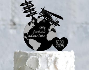 Hochzeitstorte, Tortenstecker, Tortenstecker Flugzeug, Tortendeko, Hochzeitstorte Topper, Hochzeitstorte Topper, Hochzeitstorte Topper, a602