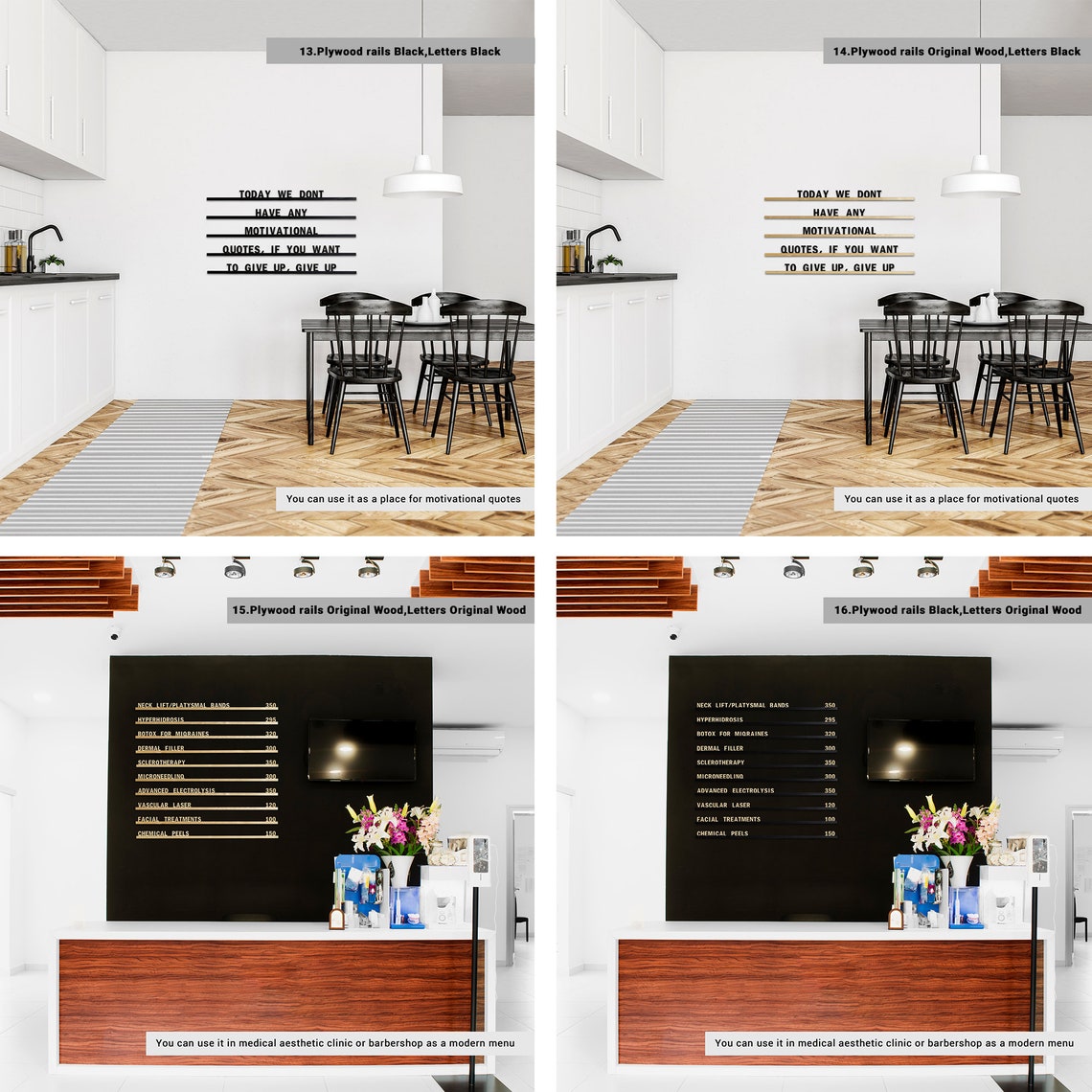 Wall Mounted Menu Boardchangeable Menu Boardmenu Display Etsy