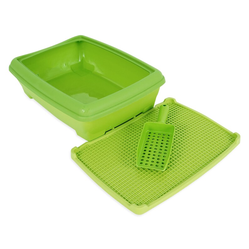 Outdoor Cat Litter Box Pan With Cat Litter Mat and Scooper Etsy
