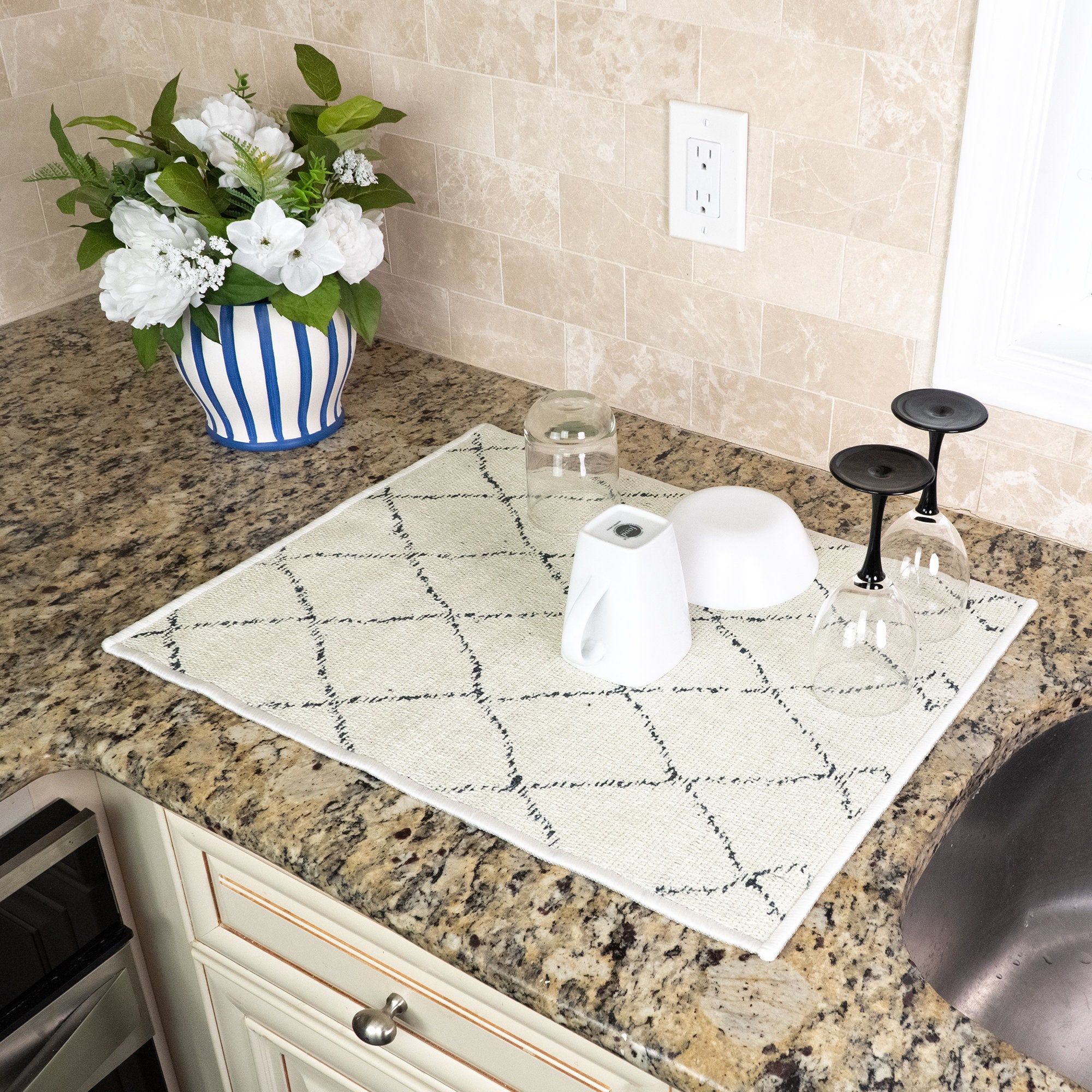 Large Dish Drying Mat for Kitchen Counter SuperAbsorbent Etsy