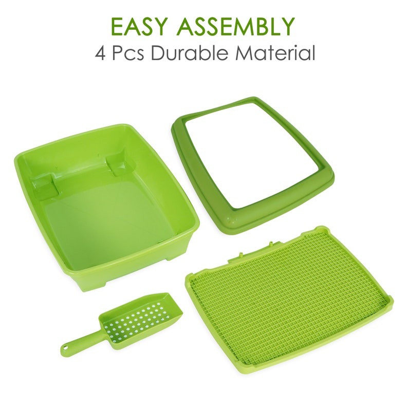 Outdoor Cat Litter Box Pan With Cat Litter Mat and Scooper Etsy