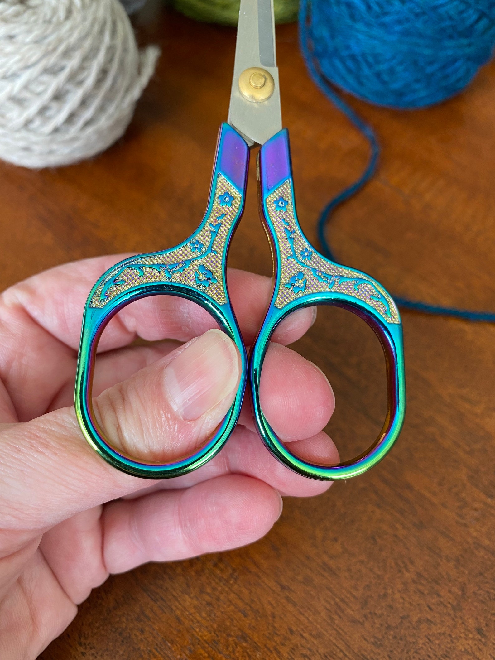 Iridescent Rainbow Sewing Scissors Etsy