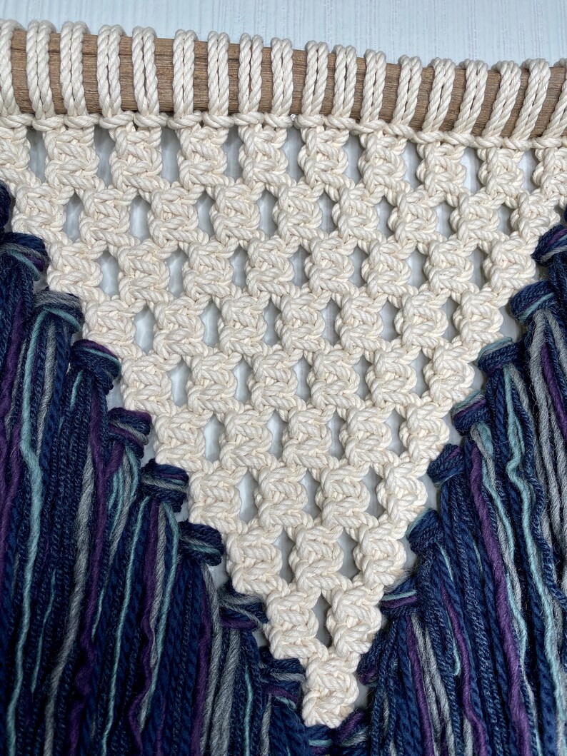 Macrame Wall Hanging Fiber Art Primitive