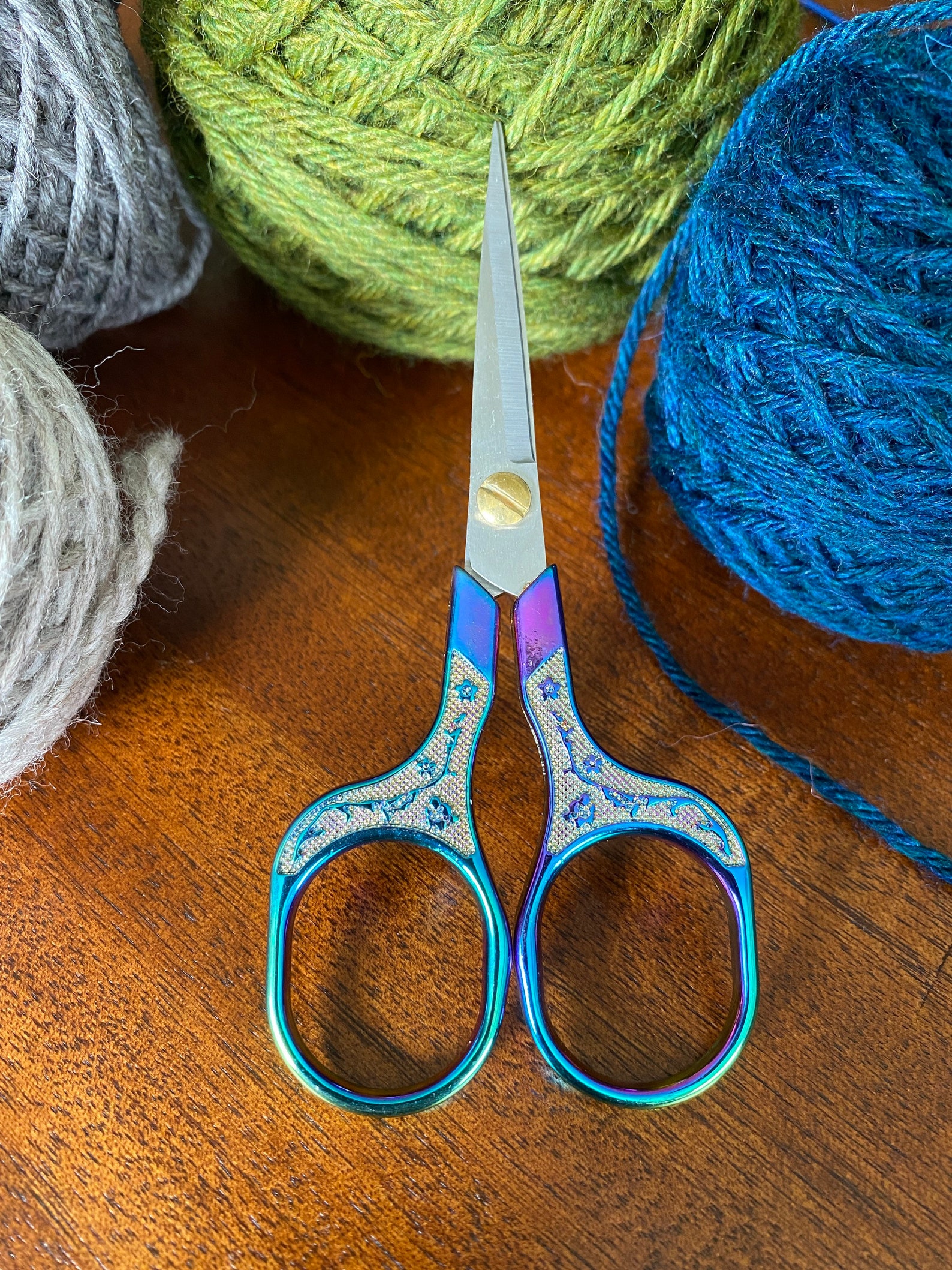 Iridescent Rainbow Embroidery Scissors Etsy
