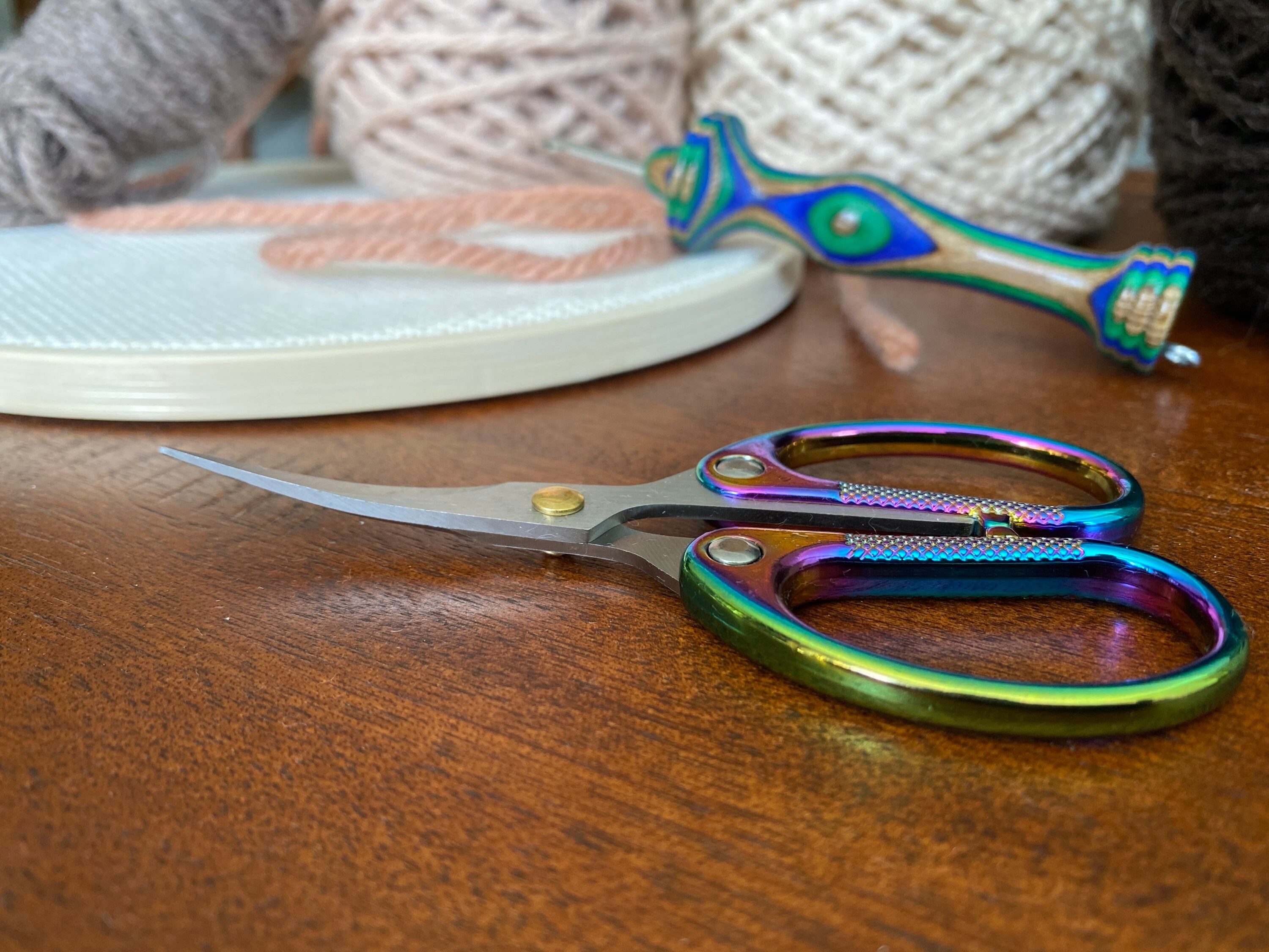 Curvedtip Rainbow Embroidery Scissors Etsy