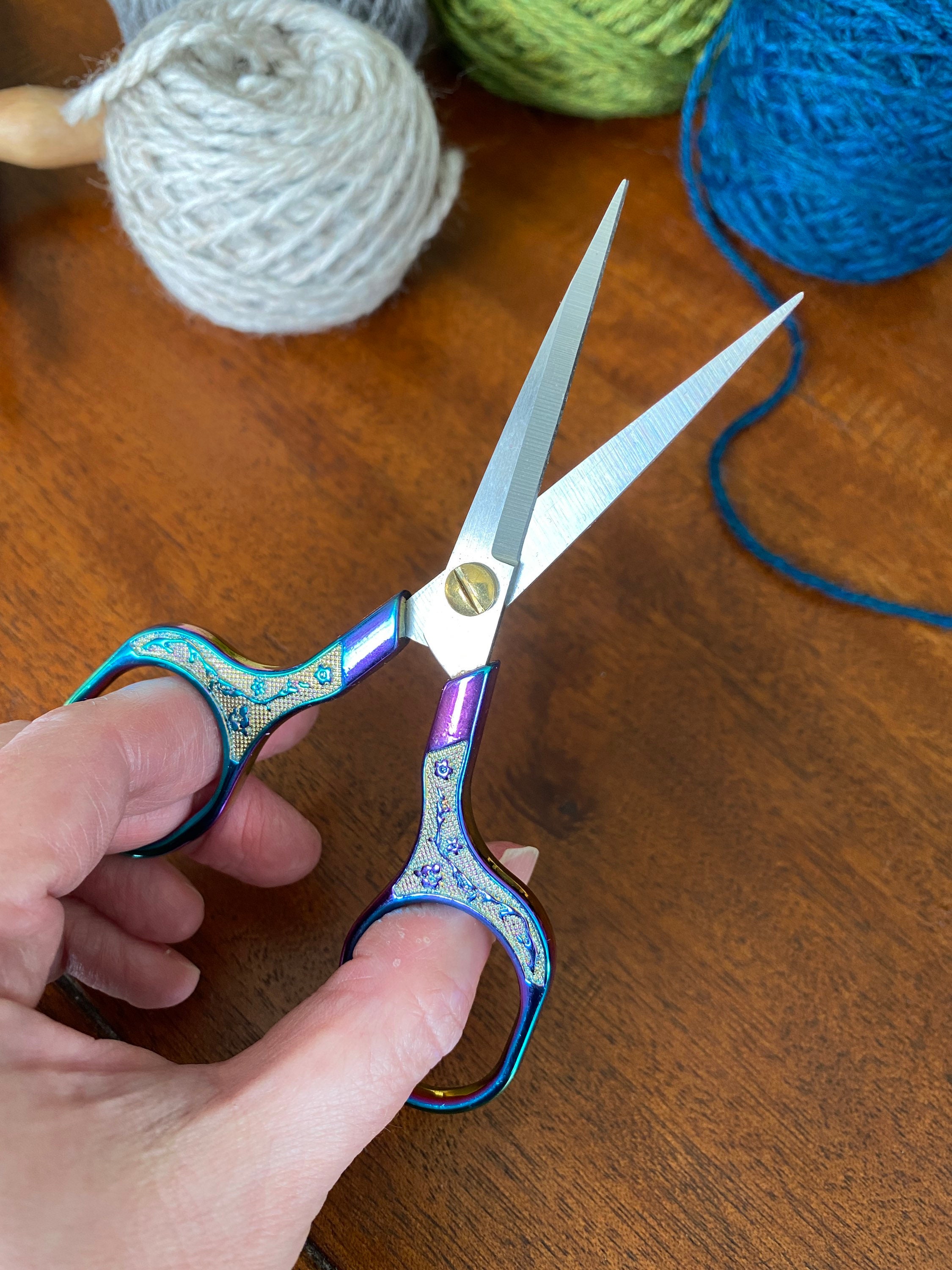 Iridescent Rainbow Embroidery Scissors Etsy India