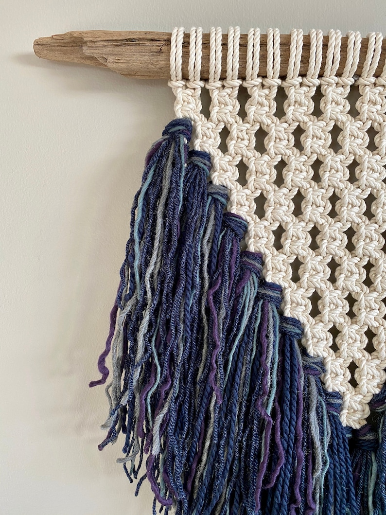 Macrame Wall Hanging Fiber Art Primitive
