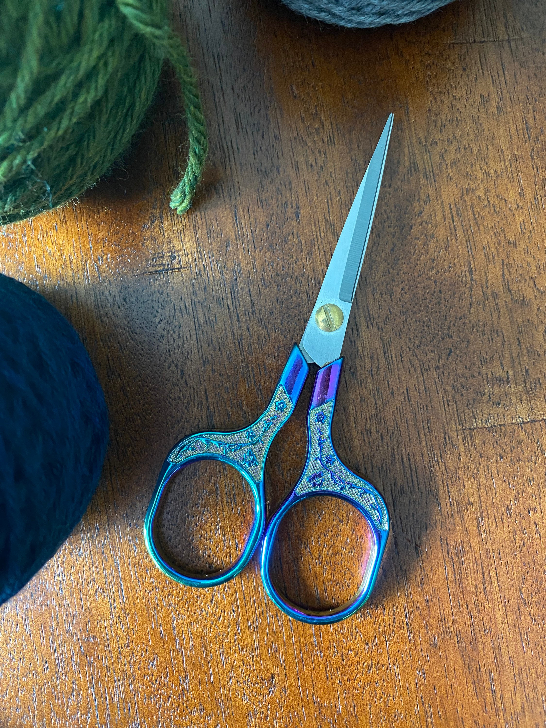 Iridescent Rainbow Sewing Scissors Etsy