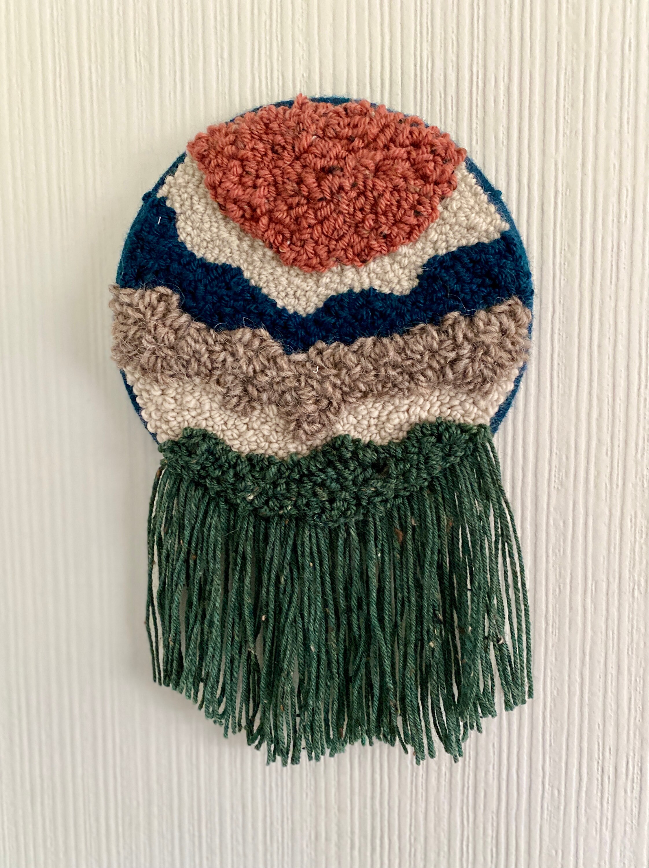 8 Punch Needle Fiber Art Wall Hanging seymour Etsy UK