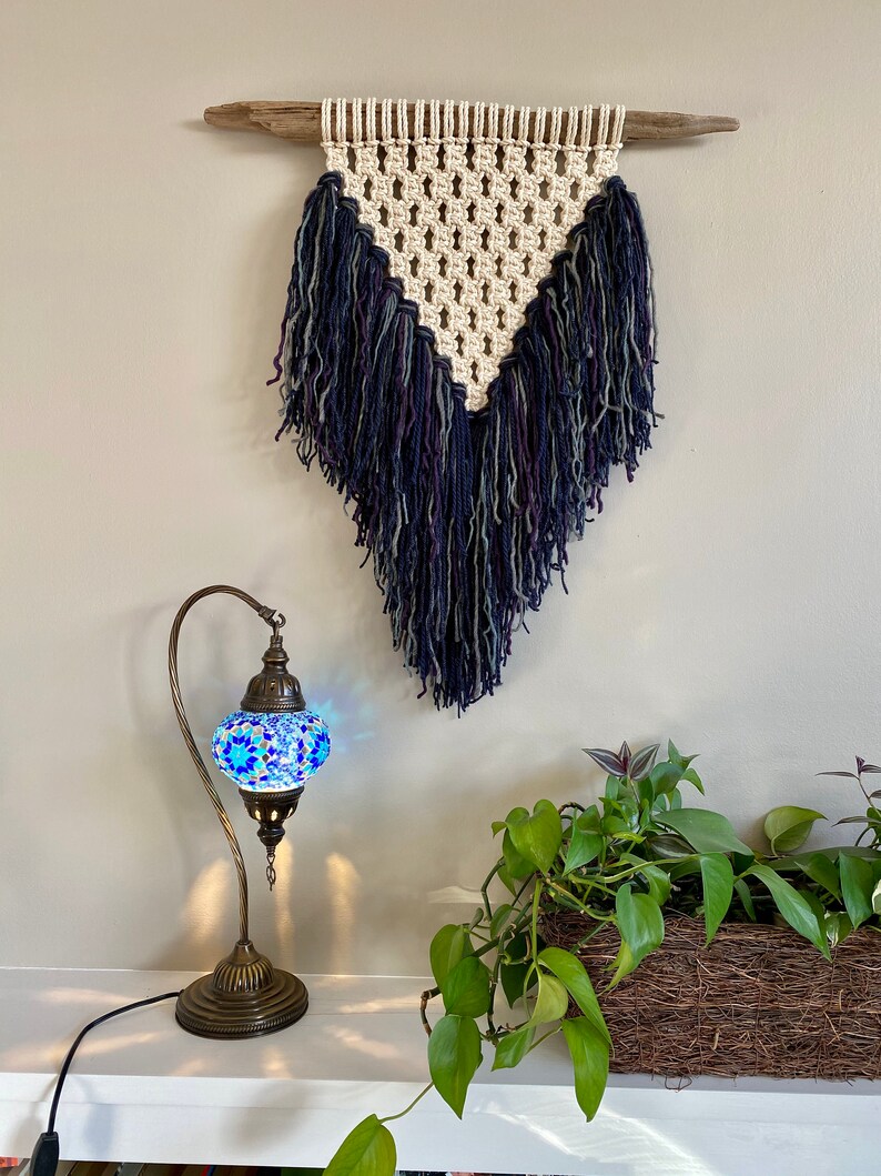 Macrame Wall Hanging Fiber Art Primitive
