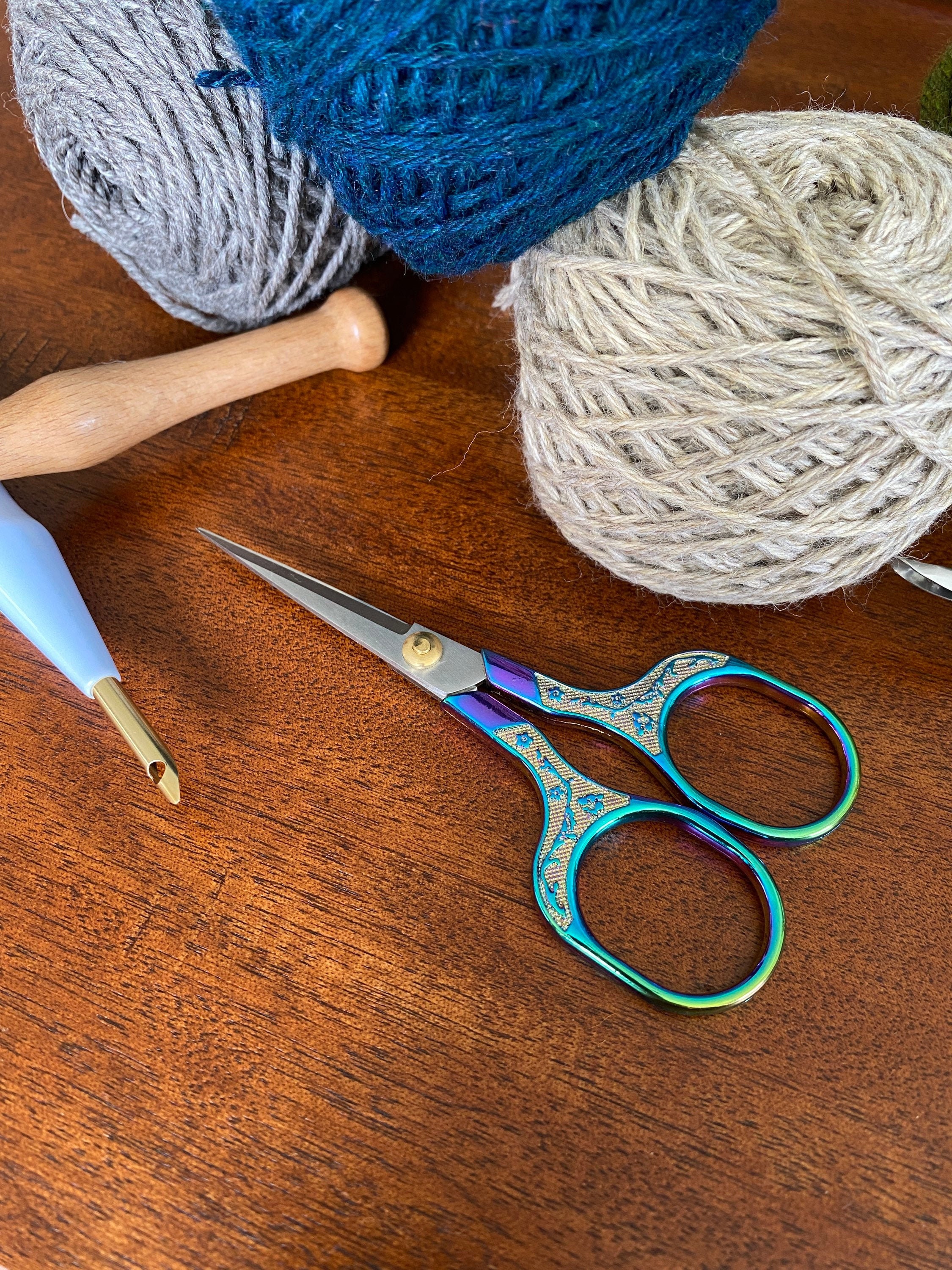 Iridescent Rainbow Embroidery Scissors Etsy