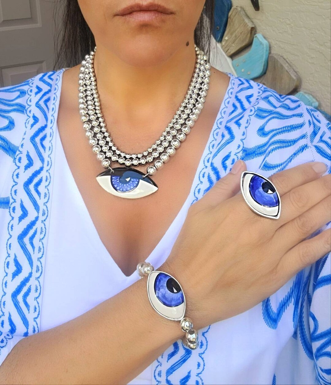 Silver Ball Bead Necklace , Silver Necklace , Perfect Gift for Mom