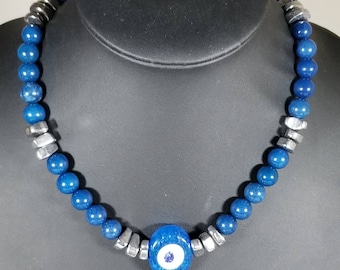 Lapis Lazuli Evil Eye Necklace