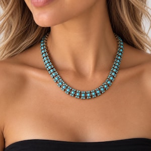 Vintage Turquoise Necklace - Etsy