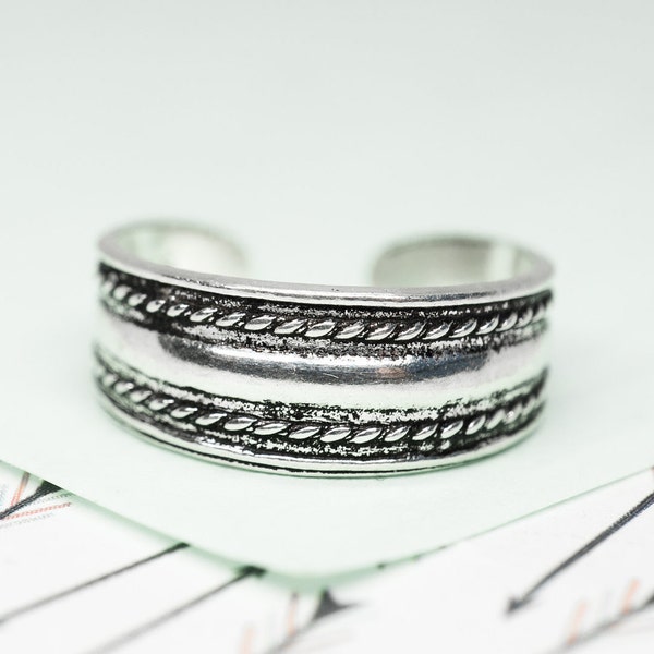 Stacking Ring - Boho Stacking Ring - Adjustable Midi Ring - Silver Knucle Ring  - 925 Sterling Silver Ring - Boho Jewelry - Silver Toe Ring