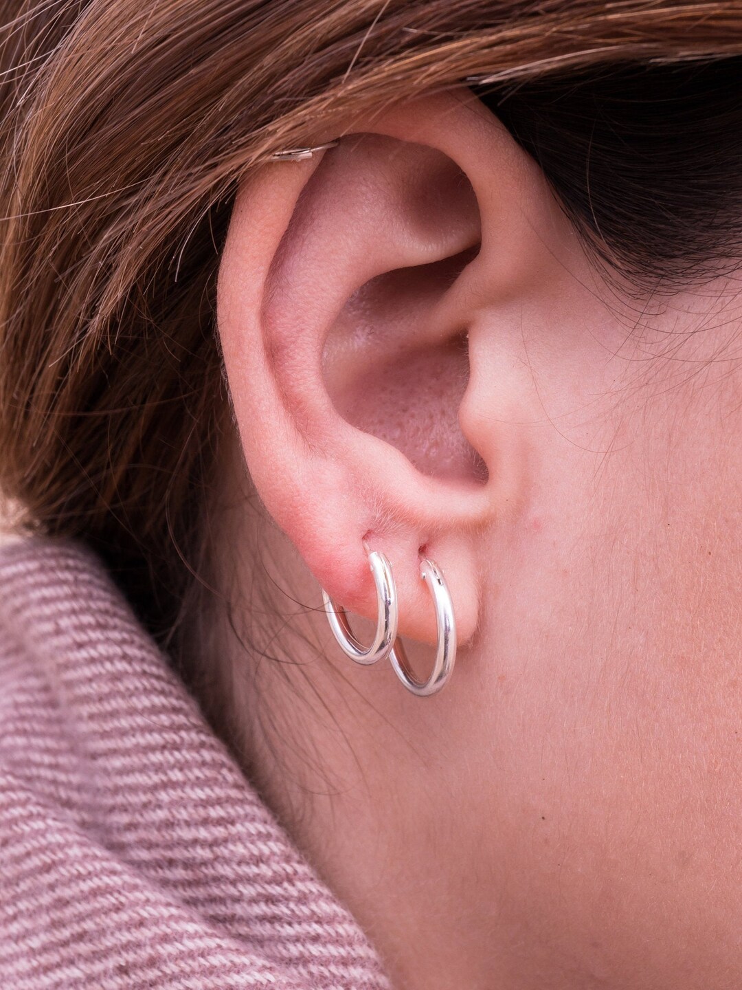 Small Silver Hoop Earrings 925 Sterling Silver Earrings Etsy