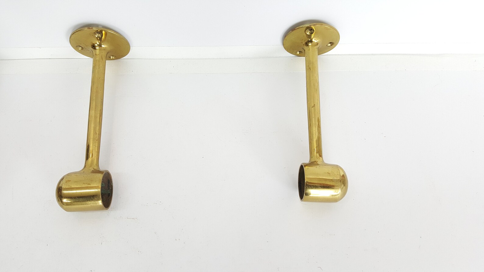 Vintage Brass Towel Brackets Set 2 Etsy