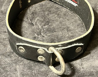 2 inch wide  leather collar - 15-19 inch adjustable