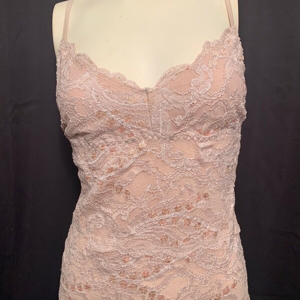 Rose lace camisole- vintage 90s- Medium