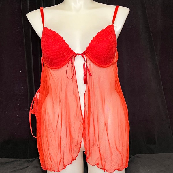 Vintage 90s red babydoll XL