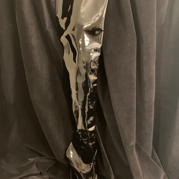 Vintage 90s Black vegan patent leather- Size 9