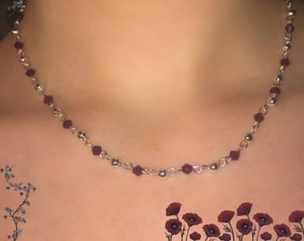 Dark Red Fairy Necklace