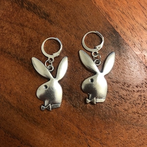 Playboy Bunny Charm Earrings | In Ear and Clip Ons Available | y2k, It Girl, Vintage, Designer, Trendy, Chic, Stylish, For Her Jewellery