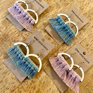 Boho earrings | Macrame earrings | Fringe earrings