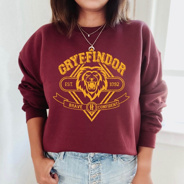 Wizard House Varsity Collegiate Sweatshirt, Wizard School Shirt, HP Fan Sweatshirt | Wizard House Crew Sweatshirt | HP Sweatshirt School