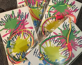 Happy Holi Bracelet- Holi- Festival of colors- paint- Indian- Friendship bracelet-