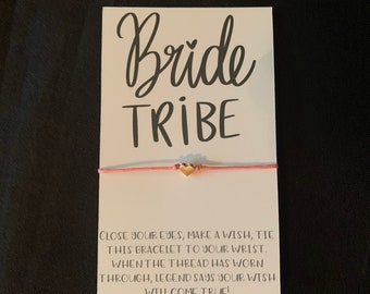 Bride Tribe- Wish Bracelets- Bridal Party- Bachelorette Party - Personalized Bridal gift