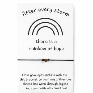 Pulsera de deseos de tormenta/arcoíris: apoyo a las madres, aborto espontáneo, bebé arcoíris, rupturas en momentos difíciles, concientización sobre la depresión, duelo, regalo de condolencia.