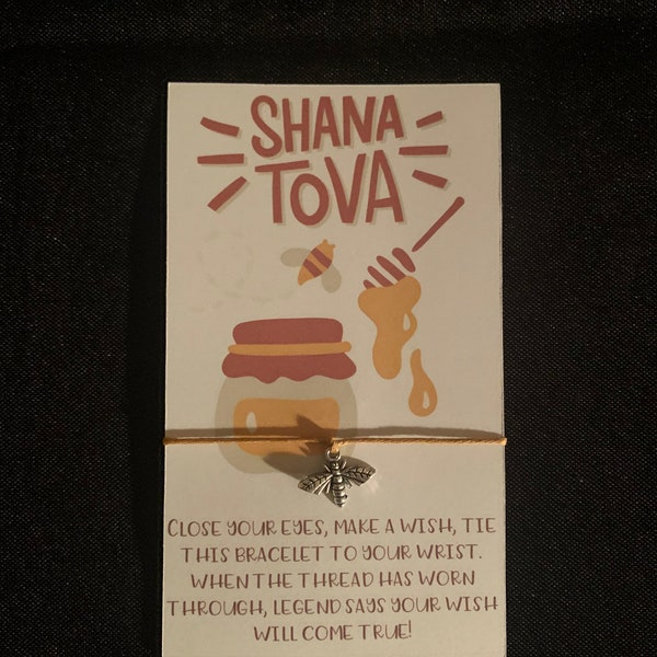 Rosh Hashanah - Shana Tova wish bracelet - Jewish Holiday -