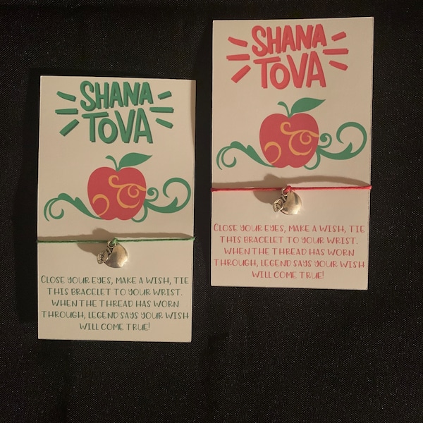 Rosh Hashanah - Shana Tova wish bracelet - Jewish Holiday -