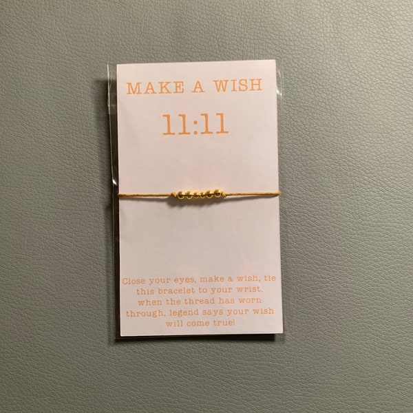 11:11 Make a wish bracelet - friendship gift - thinking of you- miss you- small gift for you- wishes come true- you got this- good luck