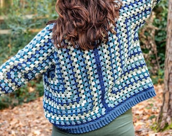 Granny Hexagon Cardigan Crochet Pattern - Easy Hexi Cardi Pattern for Beginners