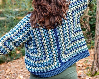 Granny Hexagon Cardigan Crochet Pattern Easy Hexi Cardi Pattern
