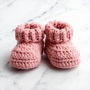 Crochet Baby Booties Pattern Cute Newborn Baby Shoes or Slippers Easy Crochet Pattern for Beginners For Baby Shower or Baptism Gift image 6