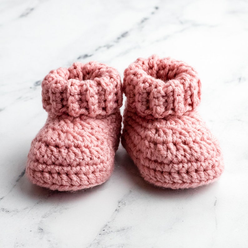 Crochet Baby Booties Pattern Cute Newborn Baby Shoes or Slippers Easy Crochet Pattern for Beginners For Baby Shower or Baptism Gift image 6