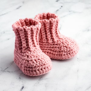 Crochet Baby Booties Pattern Cute Newborn Baby Shoes or Slippers Easy Crochet Pattern for Beginners For Baby Shower or Baptism Gift image 5