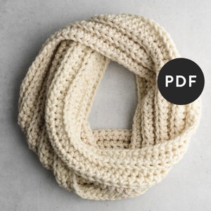 Easy Crochet Ribbed Scarf Pattern – Super Bulky Yarn (PDF Pattern)