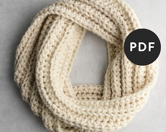 Easy Crochet Ribbed Scarf Pattern – Super Bulky Yarn (PDF Pattern)