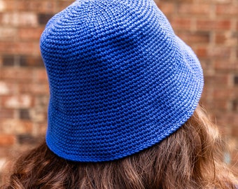 Easy Cotton Crochet Bucket Hat Pattern with Brim (PDF Pattern)